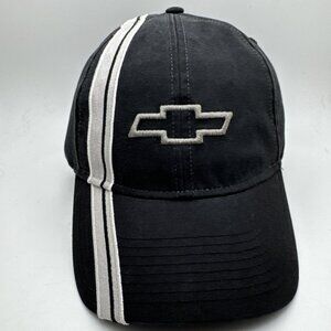 Chevrolet Chevy Hat Cap Bowtie Black Highway Double Lines
